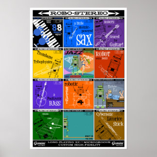 秋の湖ROBO-STEREOレコードアルバムポスター ポスター