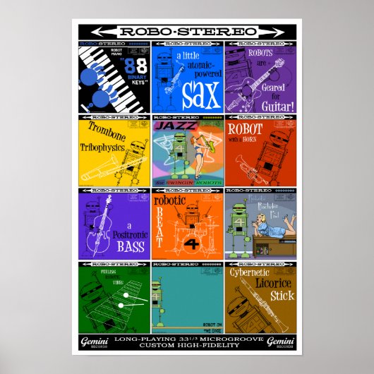 秋の湖ROBO-STEREOレコードアルバムポスター ポスター (正面)
