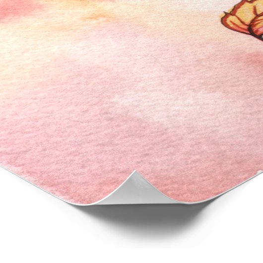 秋の満月妖精ポスター ポスター (角)