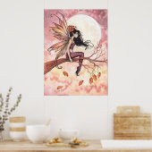 秋の満月妖精ポスター ポスター (キッチン)