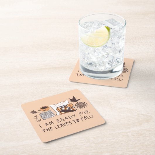 秋の準備離れは出来た! スクエアペーパーコースター (インサイチュ)