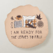 秋の準備離れは出来た！ ラウンドクッション (裏面)
