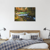 秋の滝の風景のカニシュカビストリツァSlo キャンバスプリント (インサイチュ (寝室))