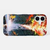 秋の滝の魔法 iPhone 16ケース (裏面横)