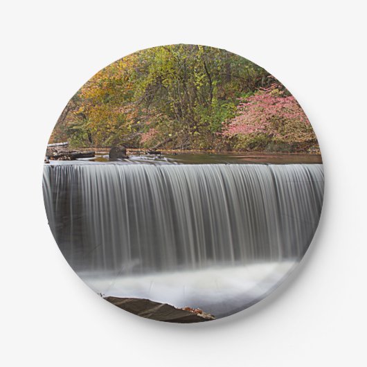 秋の滝アットバンデルビルド ペーパープレート (正面)