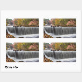 秋の滝アットバンデルビルド 長方形シール (シート)