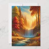 秋の滝エレガントブライダルシャワー招待 招待状 (裏面)