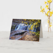 秋の滝ゴールデン葉地下鉄空白の内 カード (黄色い花)