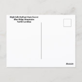 秋の滝ハイ秋デュポン州フォレストNC ポストカード (裏面)