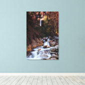 秋の滝ペリチニク，スロベニア キャンバスプリント (インサイチュ (ウッドフロア))