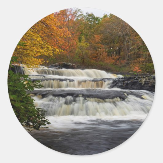 秋の滝(2) ラウンドシール (正面)