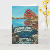 秋の滝、Brookwoodホール カード (黄色い花)