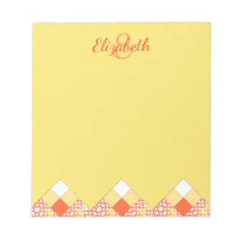 秋の濃淡キルトブロックパターン ノートパッド