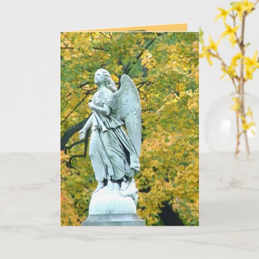 秋の火のカード（詩） カード (黄色い花)