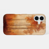 秋の炎の森 iPhone 16ケース (裏面横)