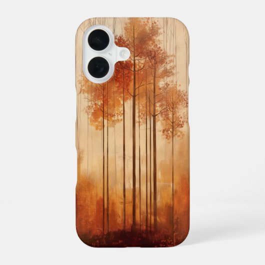 秋の炎の森 iPhone 16ケース (裏面)