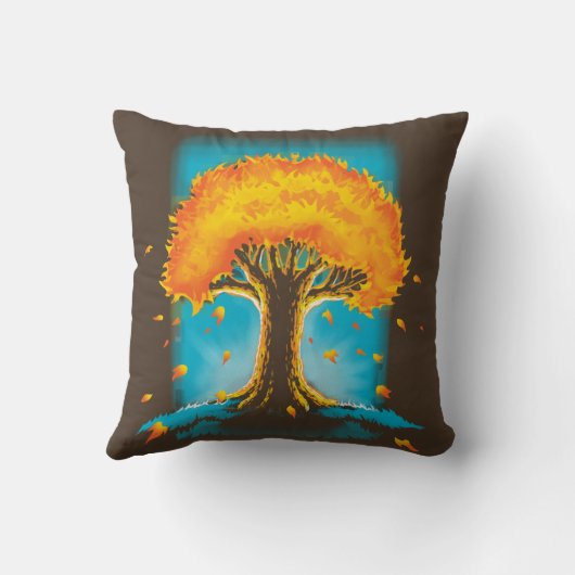 秋の炎 クッション (裏面)