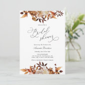 秋の焦げオレンジフローラボホブライダルシャワー 招待状 (スタンド正面)
