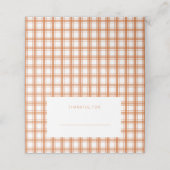 秋の焼きオレンジ色の折りたたみ式名札 プレイスカード (外部開封)