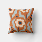 秋の焼けオレンジのマクロ卵花名前をカスタムする クッション (裏面)