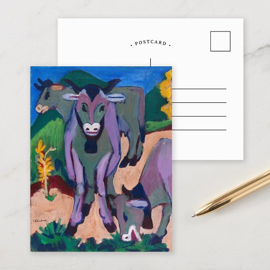 秋の牛 | Ernst Ludwig Kirchner ポストカード