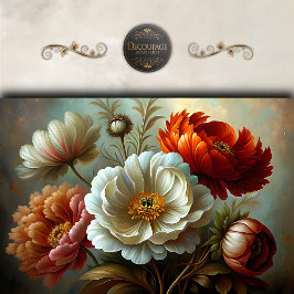 秋の牡丹の切り離 薄葉紙