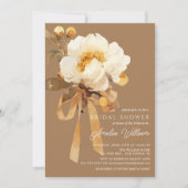 秋の牡丹フローラブライダルシャワー 招待状 (正面)
