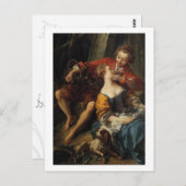 秋の牧歌的な詳細 – フランソワブシェ ポストカード (正面/裏面)