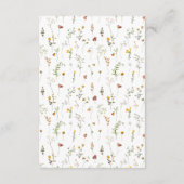 秋の牧草花秋の結婚式詳細カード エンクロージャーカード (裏面)