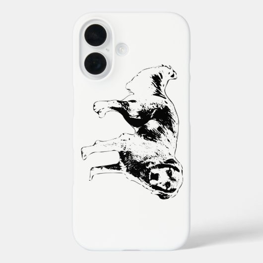 秋の犬のアウトラインのケースはっきりしたスタイル Case-Mate iPhoneケース (裏面)