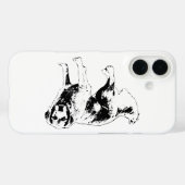 秋の犬のアウトラインのケースはっきりしたスタイル Case-Mate iPhoneケース (裏面 (横))