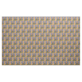 秋の狐の柄のキッド生地 ファブリック (ヤード)