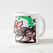 秋の狼の走り ジャンボコーヒーマグカップ (正面右)
