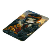 "秋の猫ちゃん"フレックスマグネット マグネット (左側)