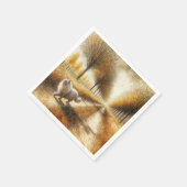 秋の猫の歩くダウンザダートロード スタンダードカクテルナプキン (角)