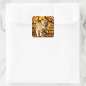 秋の猫シール スクエアシール (バッグ)