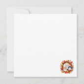 秋の猫リース 招待状 (裏面)