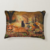 秋の猫 アクセントクッション (裏面)