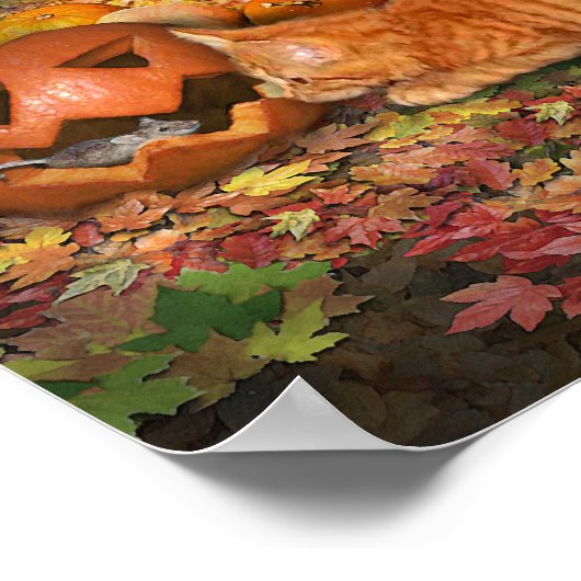 秋の猫 ポスター (角)