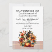 秋の獣医顧客感謝祭 招待状 (正面)