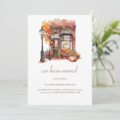 秋の玄関ドアの移動発表 招待状 (スタンド正面)