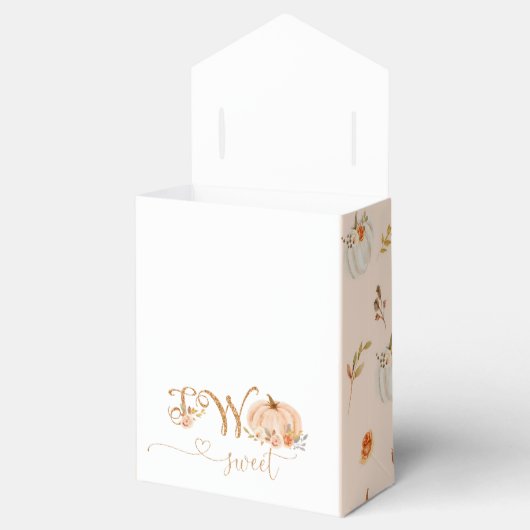 秋の甘い小さなかぼちゃ2つの甘い誕生日パーティー フェイバーボックス (オープン)