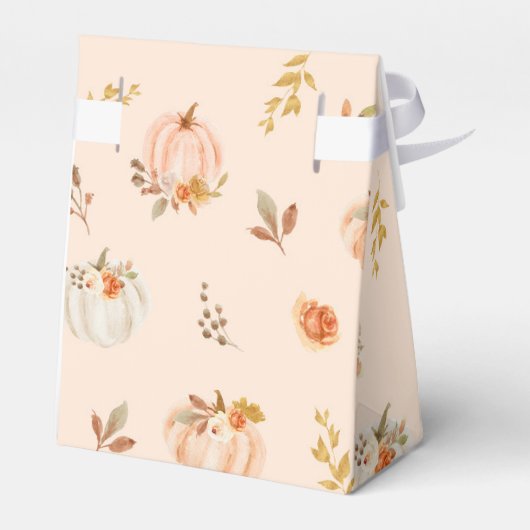 秋の甘い小さなかぼちゃ2つの甘い誕生日パーティー フェイバーボックス (裏面サイド)