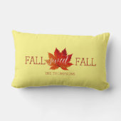 秋の甘い秋 赤い紅葉のクッションカバー ランバークッション (裏面)