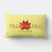 秋の甘い秋 赤い紅葉のクッションカバー ランバークッション (正面)