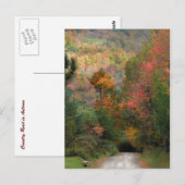 秋の田舎道 ポストカード (正面/裏面)