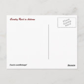 秋の田舎道 ポストカード (裏面)