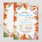 秋の男の子ベビーシャワーの招待状 招待状 (正面/裏面)