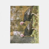 秋の男女のトルコの組の写真 フリースブランケット (正面)