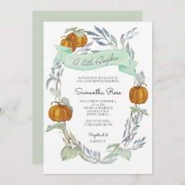 秋の男女兼用ベビーシャワー招待状 招待状